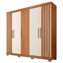 Ver imagem 6 de Guarda Roupa Casal 5 Portas 2 Gavetas Marta Marrom Caemmun