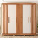 Ver imagem 2 de Guarda Roupa Casal 5 Portas 2 Gavetas Marta Marrom Caemmun