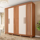 Ver imagem 1 de Guarda Roupa Casal 5 Portas 2 Gavetas Marta Marrom Caemmun