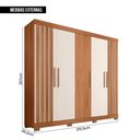 Ver imagem 3 de Guarda Roupa Casal 5 Portas 2 Gavetas Marta Marrom Caemmun