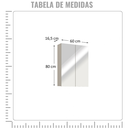 Ver imagem 4 de Espelheira de Banheiro Nature Estilare - 60cm Nude