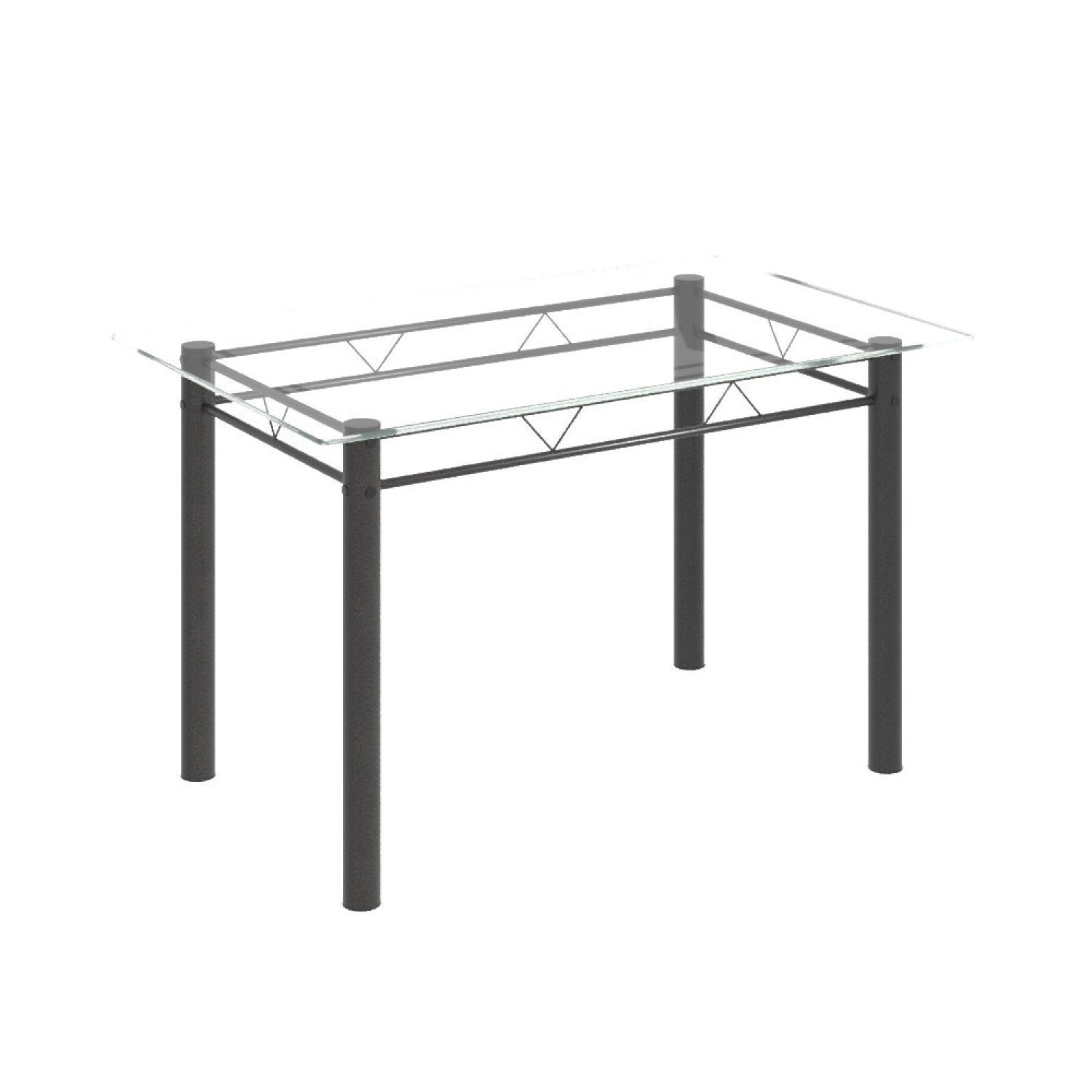 Conjunto de Mesa 120x75cm Tampo Vidro com 4 Cadeiras Bianca  - 4