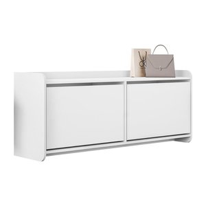 Sapateira Banco Dalia Quarto com 2 Porta Basculante Branco