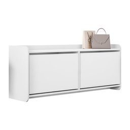 Sapateira Banco Dalia Quarto com 2 Porta Basculante Branco - 1 Sapateira Banco Dalia Quarto com 2 Porta Basculante Branco - 1