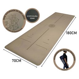 Tapete para Yoga Pilates Grosso 10mm Premium Esteira Tatame Super Resistente Exercícios Treino Grand - 10