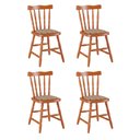 Ver imagem 1 de Conjunto com 4 Cadeiras de Jantar Madeira Maciça com Estofado Multimóveis Cr50088