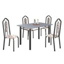 Ver imagem 2 de Conjunto de Mesa 120x75cm Tampo Granito com 4 Cadeiras Bianca 