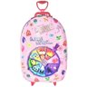 Mochila de Rodinhas 3d Maxtoy Divertidamente Roleta Rosa 3862bm24 - 1