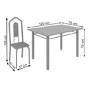 Ver imagem 3 de Conjunto de Mesa 120x75cm Tampo Granito com 4 Cadeiras Bianca