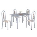 Ver imagem 2 de Conjunto de Mesa 120x75cm Tampo Granito com 4 Cadeiras Bianca Branco/Arabesco/Mart Pérola/Ocre