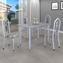 Ver imagem 1 de Conjunto de Mesa 120x75cm Tampo Granito com 4 Cadeiras Bianca 