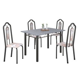 Conjunto de Mesa 120x75cm Tampo Granito com 4 Cadeiras Bianca  - 2