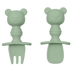 Kit Talher Ursinho em Silicone Verde com Escudo Buba 15815 - 1