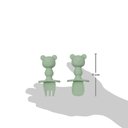 Ver imagem 4 de Kit Talher Ursinho em Silicone Verde com Escudo Buba 15815