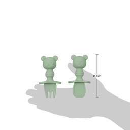 Kit Talher Ursinho em Silicone Verde com Escudo Buba 15815 - 4