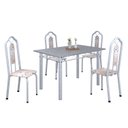 Ver imagem 2 de Conjunto de Mesa 120x75cm Tampo Granito com 4 Cadeiras Bianca Branco/Botanic Bege/Mart Pérola/Ocre