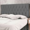 Cabeceira Casal Jbe Madri 144cm Bege Cama Box 138cm Cinza - 1