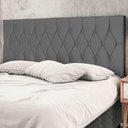 Ver imagem 1 de Cabeceira Casal Jbe Madri 144cm Bege Cama Box 138cm Cinza