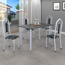 Ver imagem 1 de Conjunto de Mesa 120x75cm Tampo Ardósia com 4 Cadeiras Bianca