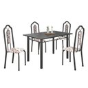 Ver imagem 2 de Conjunto de Mesa 120x75cm Tampo Ardósia com 4 Cadeiras Bianca