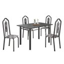 Ver imagem 2 de Conjunto de Mesa 120x75cm Tampo Ardósia com 4 Cadeiras Bianca 