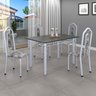 Conjunto de Mesa 120x75cm Tampo Ardósia com 4 Cadeiras Bianca  - 1