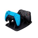 Ver imagem 4 de Suporte Duplo Controle Video Game Organizador Base Mesa Gamer Joystick Estavel Compacto Universal