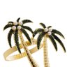 Cj 4 Anéis P/guardanapos Zinco Palmeiras Dourado 6x6x4cm - 5