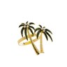 Cj 4 Anéis P/guardanapos Zinco Palmeiras Dourado 6x6x4cm - 1