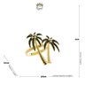Cj 4 Anéis P/guardanapos Zinco Palmeiras Dourado 6x6x4cm - 3