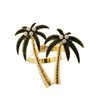 Cj 4 Anéis P/guardanapos Zinco Palmeiras Dourado 6x6x4cm - 6