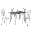 Ver imagem 2 de Conjunto de Mesa 120x75cm Tampo Ardósia com 4 Cadeiras Bianca Branco/Botanic Bege/Mart Pérola/Indiano