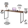 Kit 02 Mesas Para Escritório e Home Office Industrial Aspen 150 cm C01 Nogal - Lyam Decor - 4