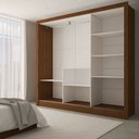 Ver imagem 5 de Guarda-roupa Casal Giulia Slim 3 Portas 3 Gavetas com Espelho Cinamomo - Panorama Móveis