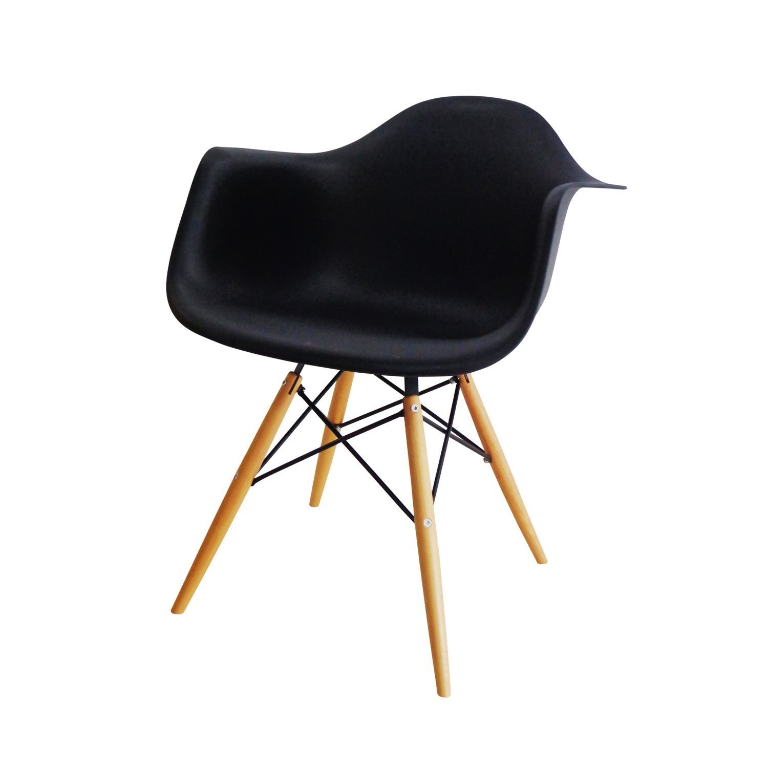 Kit 4 Cadeiras Eames Braço Polipropileno Base Madeira Eiffel Espresso Móveis - 7