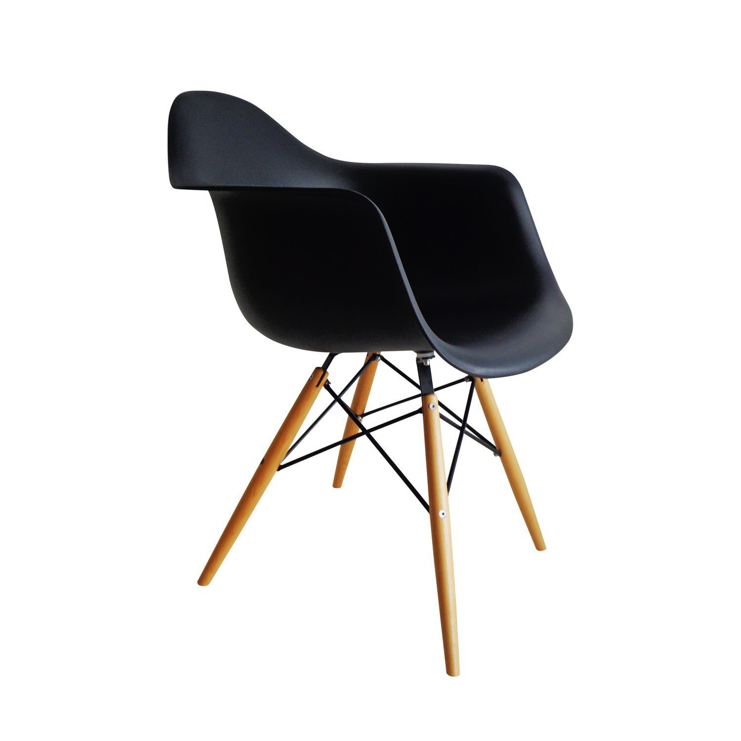 Kit 4 Cadeiras Eames Braço Polipropileno Base Madeira Eiffel Espresso Móveis - 5