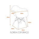 Ver imagem 3 de Kit 4 Cadeiras Eames Braço Polipropileno Base Madeira Eiffel Espresso Móveis