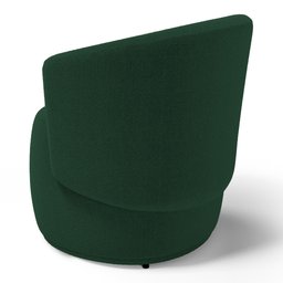Poltrona Decorativa Aisha Orgânica Bouclê Verde - Desk Design - 7