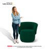 Poltrona Decorativa Aisha Orgânica Bouclê Verde - Desk Design - 5
