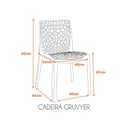 Ver imagem 3 de Kit 2 Cadeiras Vazada em Polipropileno Gruvyer Espresso Móveis