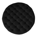 Ver imagem 2 de Puff Amora 80 Cm Suede Preto Slk Decor Amara