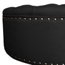 Ver imagem 4 de Puff Amora 80 Cm Suede Preto Slk Decor Amara