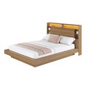 Ver imagem 4 de Cama Queen/Casal com Cabeceira e Nicho com LED Móvel na Caixa