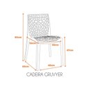 Ver imagem 3 de Kit 4 Cadeiras Vazada em Polipropileno Gruvyer Espresso Móveis