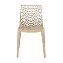 Ver imagem 5 de Kit 4 Cadeiras Vazada em Polipropileno Gruvyer Espresso Móveis