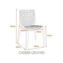 Ver imagem 4 de Kit 2 Cadeiras Vazada em Polipropileno Gruvyer Espresso Móveis