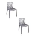 Ver imagem 1 de Kit 2 Cadeiras Vazada em Polipropileno Gruvyer Espresso Móveis