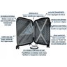 Mala de Viagem Rodinha Abs 10kg Rígida Cor: Azul Bebe - 5