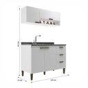 Ver imagem 4 de Cozinha Compacta Carol 4 Portas 3 Gavetas Branco - Jcarvalho