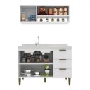 Ver imagem 3 de Cozinha Compacta Carol 4 Portas 3 Gavetas Branco - Jcarvalho